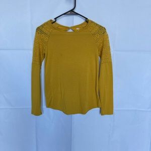 Girls Mustard Yellow Long Sleeve